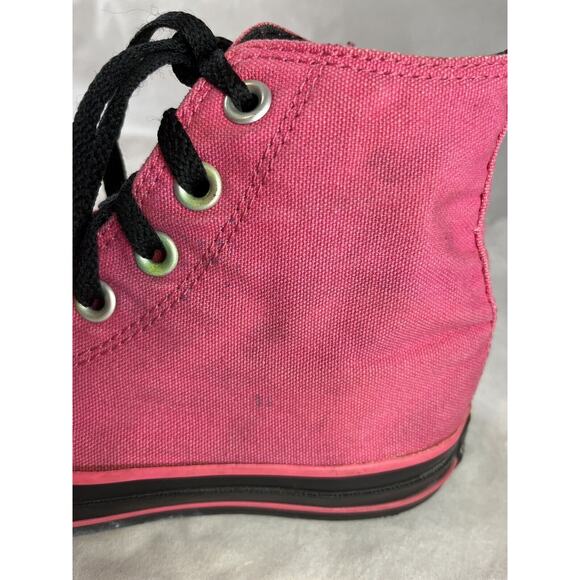 Converse All Star Chuck Taylor High Tops Pink Black Womens 6 Mens 4 Vintage 2004 - Picture 8 of 16